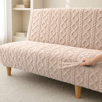 Sofa Bed Cover – Cable Knit – Oatmeal Cream