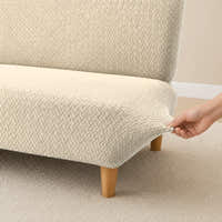 Sofa Bed Cover – Polar Fleece – Cream