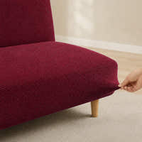 Sofa Bed Cover – Textured Stretch – Ruby Red