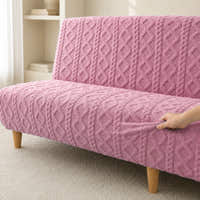 Sofa Bed Cover – Cable Knit – Rose Pink