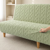 Sofa Bed Cover – Cable Knit – Sage Green