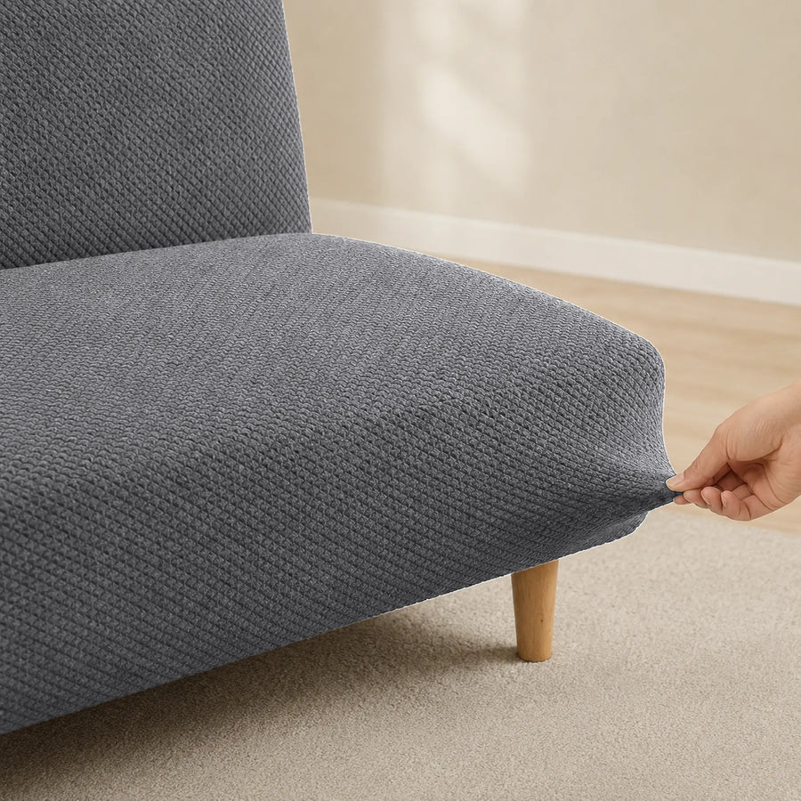 Sofa Bed Cover – Textured Stretch – Slate Grey