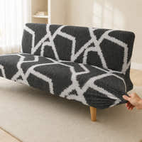 Sofa Bed Cover – Geometric – Charcoal