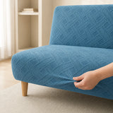 Sofa Bed Cover – Diamond Jacquard – Teal Blue