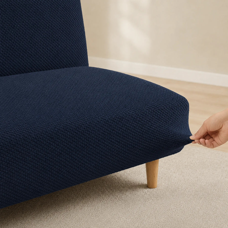 Sofa Bed Cover – Textured Stretch – Navy Blue