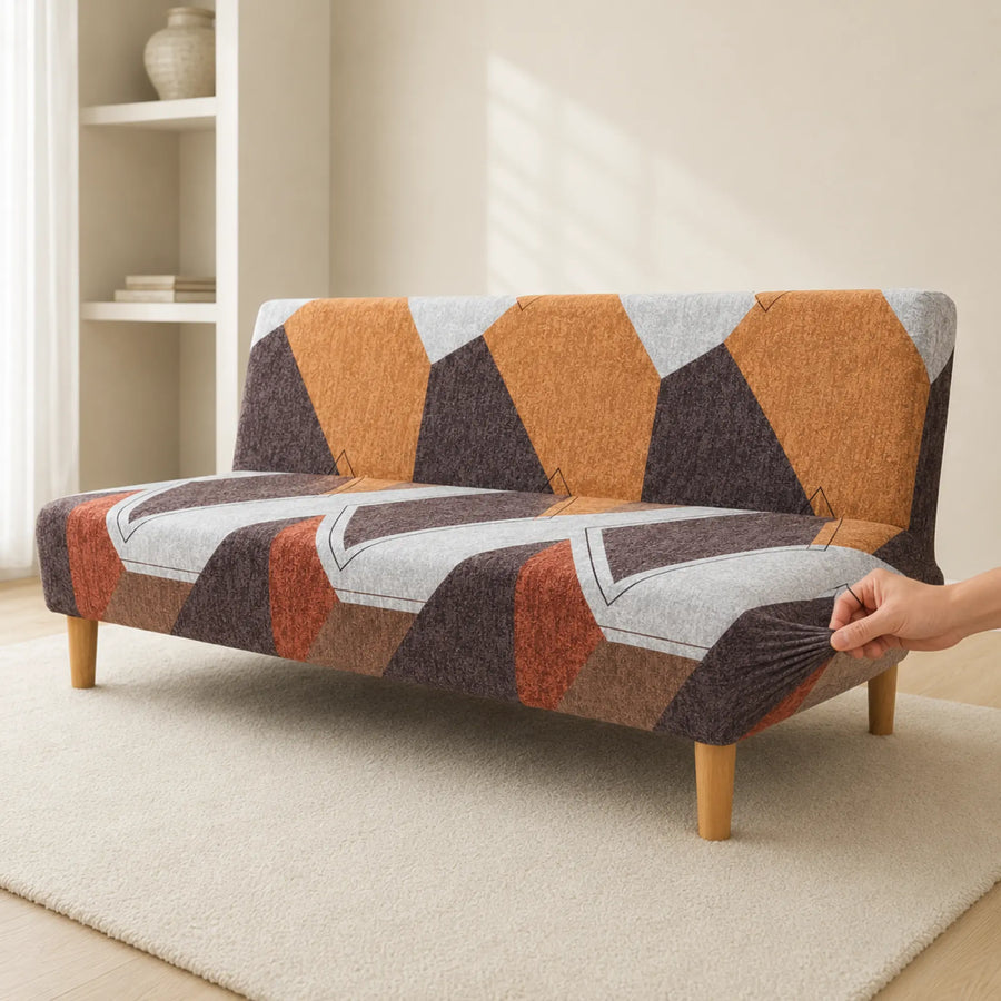 Sofa Bed Cover – Abstract – Terracotta