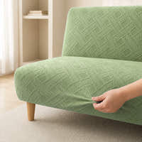 Sofa Bed Cover – Diamond Jacquard – Sage Green