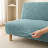 Sofa Bed Cover – Diamond Jacquard – Duck Egg Blue