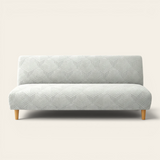 Sofa Bed Cover – Geometric Jacquard – Dove Grey