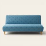 Sofa Bed Cover – Diamond Jacquard – Teal Blue
