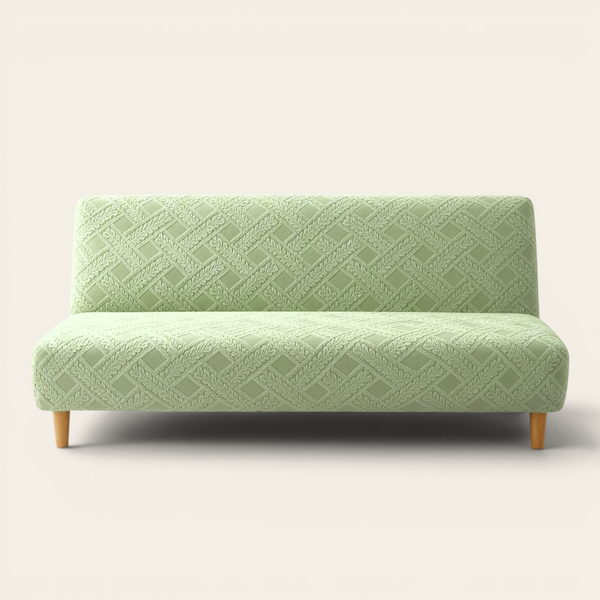 Sofa Bed Cover – Diamond Jacquard – Sage Green