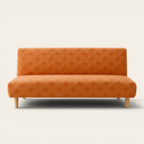 Sofa Bed Cover – Diamond Jacquard – Burnt Orange