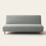 Sofa Bed Cover – Diamond Jacquard – Silver Grey