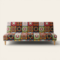 Sofa Bed Cover – Folk Tile – Multicolor