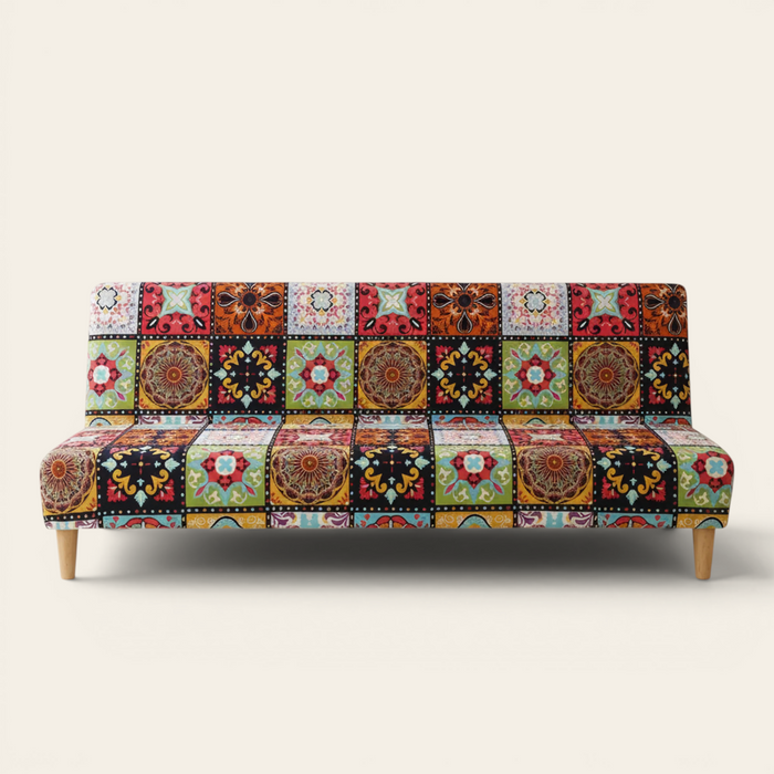 Sofa Bed Cover – Folk Tile – Multicolor