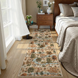 Covaba forest woodland runner rug in coffee brown, styled in a room setting, view 3