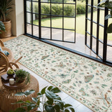 Covaba modern parisian insect runner rug in warm beige, styled in a room setting, view 4