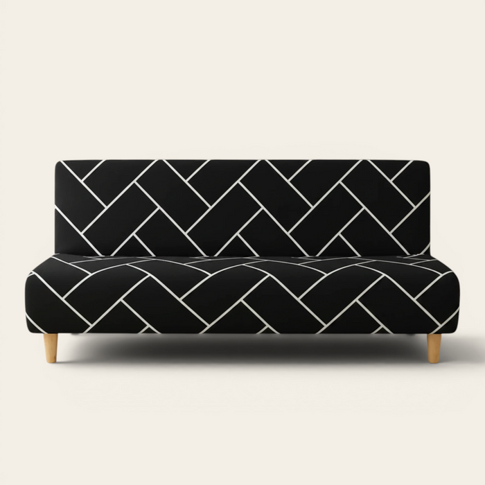 Sofa Bed Cover – Geometric – Black