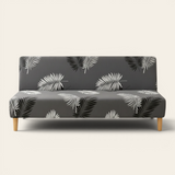 Sofa Bed Cover – Palm Leaf Print – Charcoal