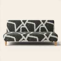 Sofa Bed Cover – Geometric – Charcoal
