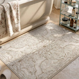 Covaba vintage woodland doormat in warm beige, styled in a room setting