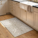 Covaba vintage woodland doormat in warm beige, styled in a room setting, view 4