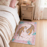 Covaba wild tiger doormat in blush clay, styled in a room setting, view 2