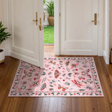 Covaba modern parisian insect doormat in blush clay, styled in a room setting, view 2