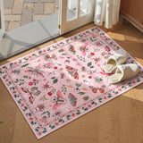 Covaba modern parisian insect doormat in blush clay, styled in a room setting