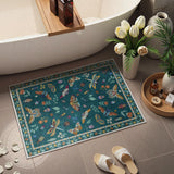 Covaba modern parisian insect doormat in fern green, styled in a room setting