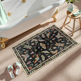 Covaba modern parisian insect doormat in ink black, styled in a room setting