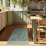 Covaba modern parisian insect doormat in sage mist, styled in a room setting, view 2