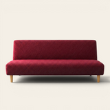 Sofa Bed Cover – Textured Stretch – Ruby Red