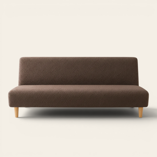 Sofa Bed Cover – Textured Stretch – Mocha Brown