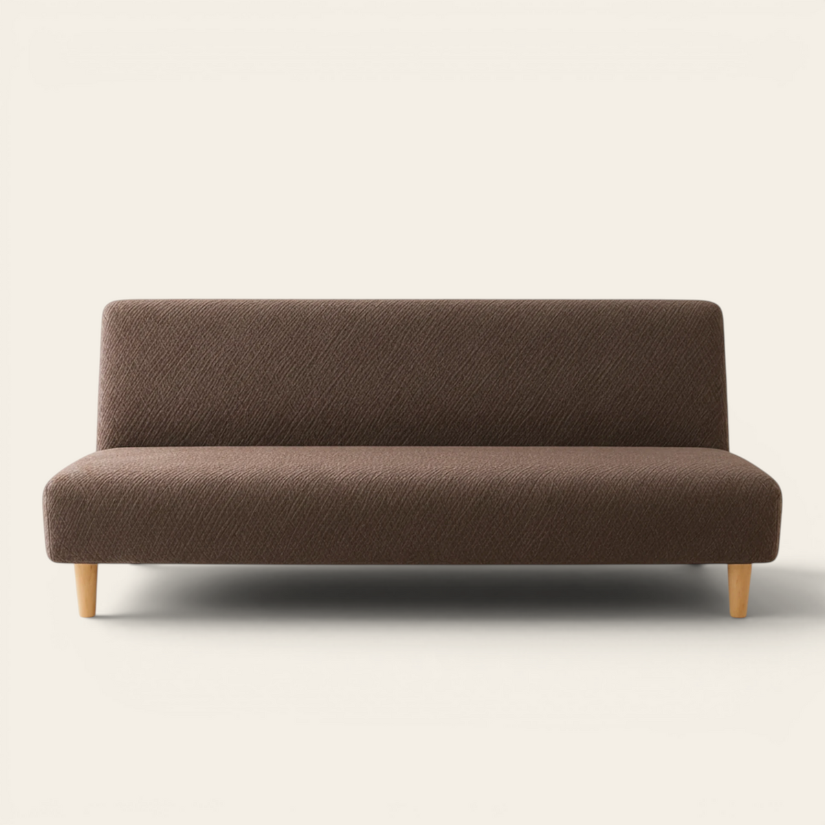 Sofa Bed Cover – Textured Stretch – Mocha Brown