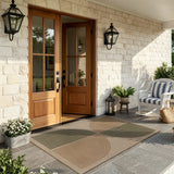 Covaba rainbow easy jute black/beige indoor/outdoor area rug in warm beige, styled in a room setting, view 19
