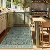 Covaba modern parisian insect area rug in sage mist, styled in a room setting, view 12
