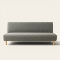 Sofa Bed Cover – Textured Jacquard – Sage Grey