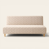 Sofa Bed Cover – Cable Knit – Oatmeal Cream