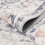 Covaba vintage floral rug in muted plum, styled in a room setting, view 2
