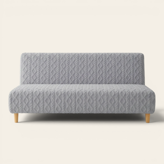 Sofa Bed Cover – Cable Knit – Dove Grey