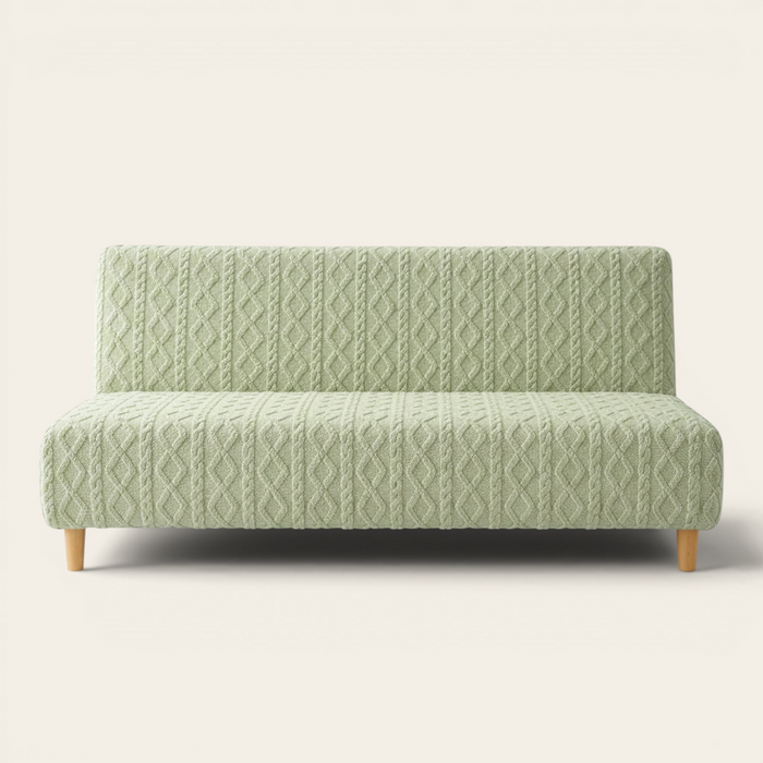 Sofa Bed Cover – Cable Knit – Sage Green