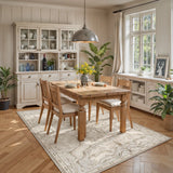 Covaba vintage woodland area rug in warm beige, styled in a room setting, view 2