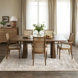 Covaba vintage sand area rug in warm beige, styled in a room setting, view 4