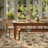 Covaba forest woodland area rug in coffee brown, styled in a room setting, view 6