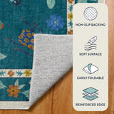 Covaba modern parisian insect rug in fern green, styled in a room setting