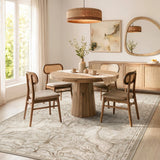 Covaba vintage woodland area rug in warm beige, styled in a room setting, view 12