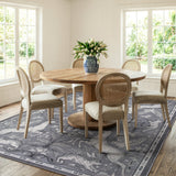 Covaba vintage woodland area rug in charcoal, styled in a room setting, view 9