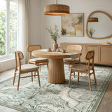 Covaba vintage woodland area rug in willow sage, styled in a room setting, view 8