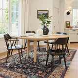 Covaba wild tiger area rug in coffee brown, styled in a room setting, view 7
